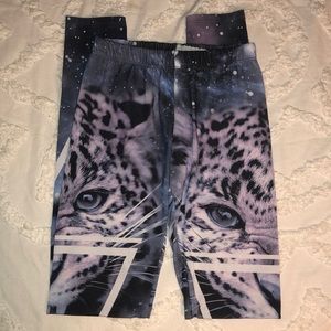 Animal and galaxy print leggings